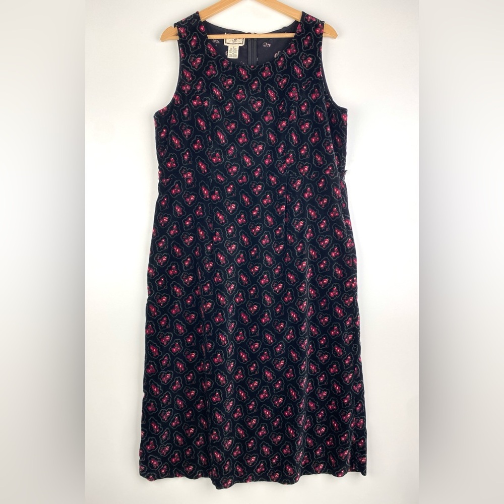 April Cornell Cotton Velvet Tie-Back Dress Medium